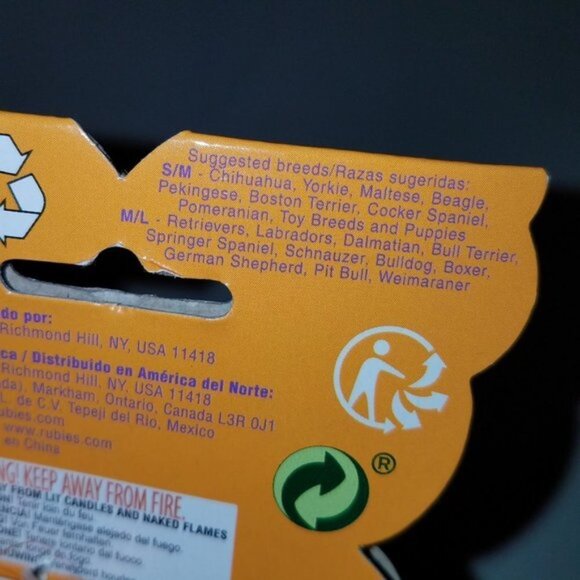 NWT Witch Dog Costume Size Medium Halloween Dress-Up 2-Pc Dress Candy Corn Hat - Picture 5 of 9